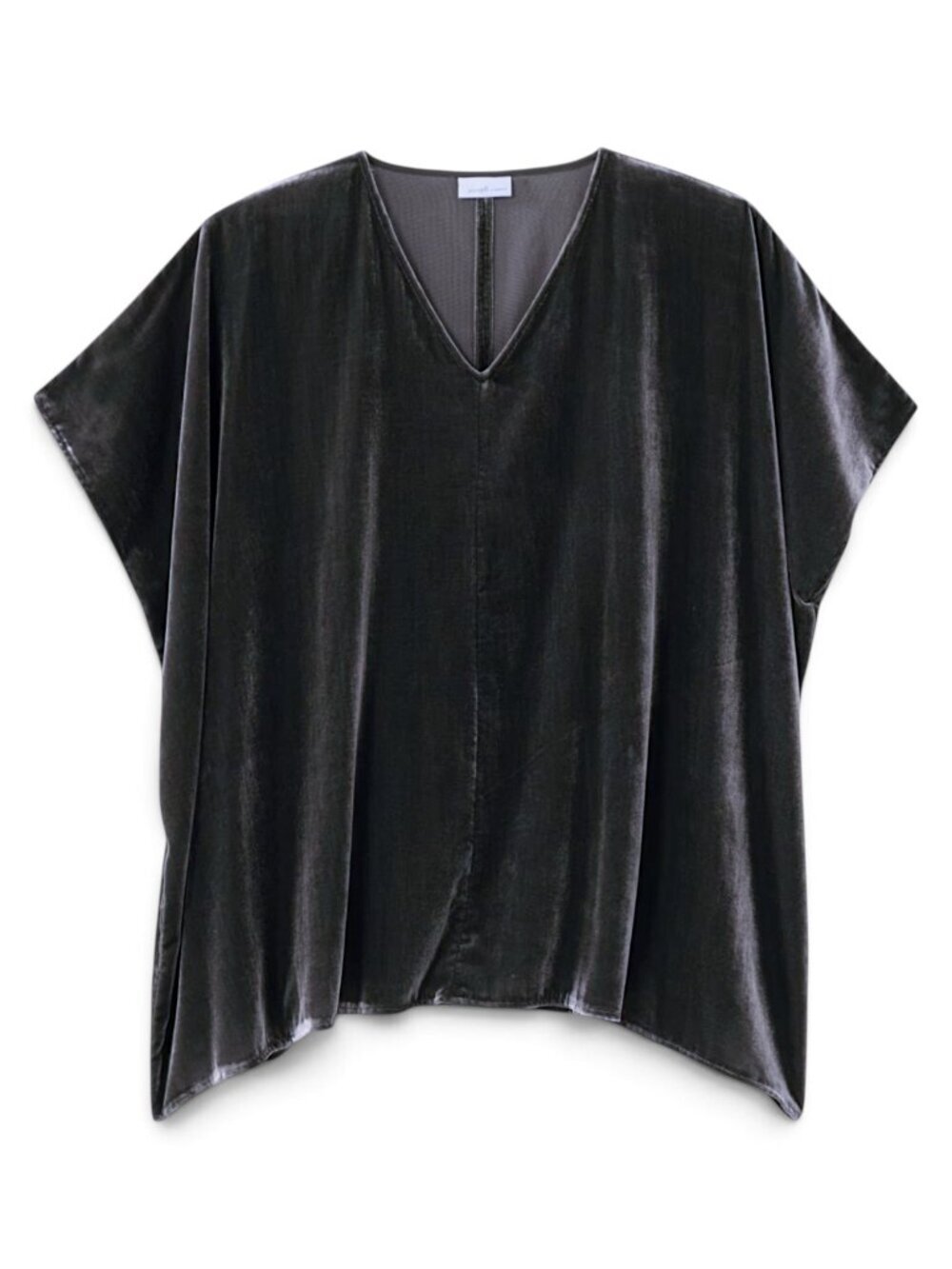 J. Jill Pure Jill Greystone Velvet Seamed Draped Oversized Boxy Top NWT New MP
